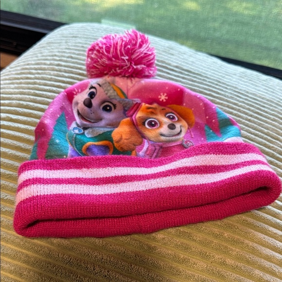 Paw Patrol Cozy Pink Knit Hat Toddler Kids Girls - Picture 1 of 5